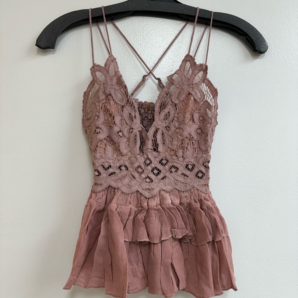 Free People Adella Cami in Mauve/Rose - Picture 3 of 9